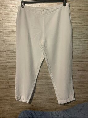 Eileen Fisher White Linen Pants